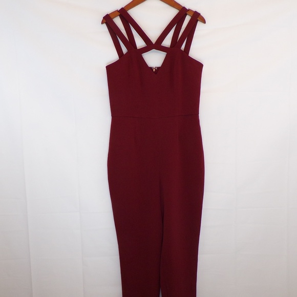 express burgundy jumpsuit